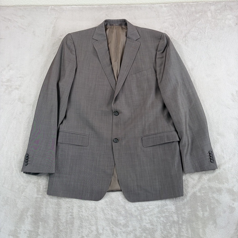 Ermenegildo ZZegna 2 Button City Suit Jacket Blazer in Brown 100%‎ Wool Men 42L